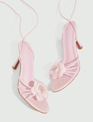 Sandale Cu Toc Shein CUCCOO, roz