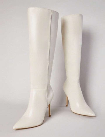 Cizme cu toc Shein, alb