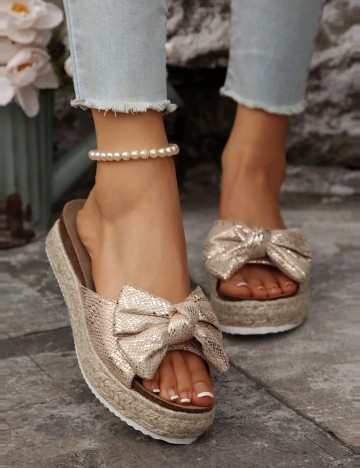 Saboți Shein, auriu