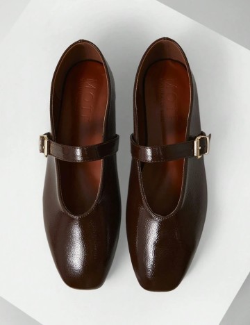Pantofi Shein MOTF, maro