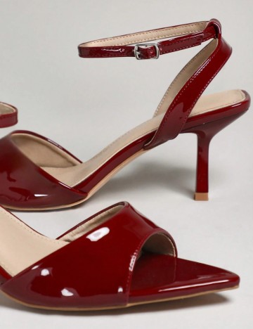 Pantofi cu toc Shein, vișiniu