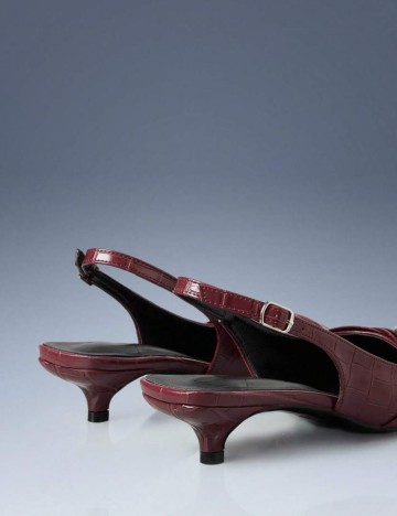 Saboți cu toc Shein, vișiniu