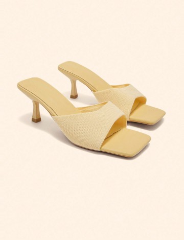 Saboți cu toc Shein CUCCOO, galben