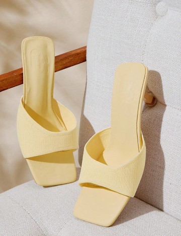 Saboți cu toc Shein CUCCOO, galben