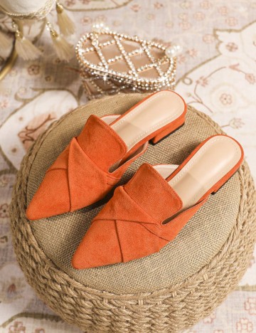 Saboți cu toc Shein, portocaliu