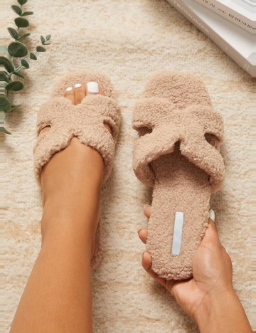 Papuci de casă Shein, bej