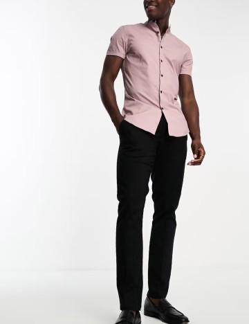 Cămașă cu mânecă scurtă ASOS, roz