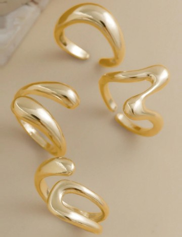 Set inele Shein, auriu