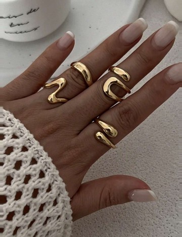 Set inele Shein, auriu