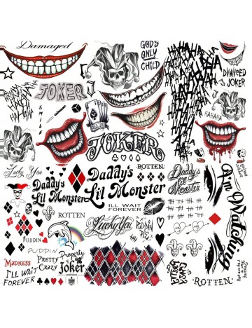 Set tatuaje temporare Shein, mix culori