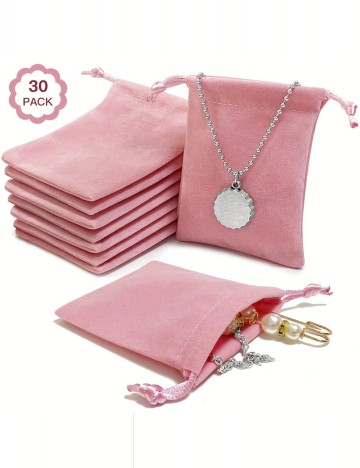 Set saci pentru bijuterii Shein, roz