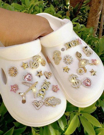 Set accesorii pentru crocs Shein, auriu