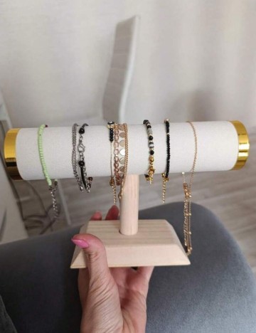 Suport bijuterii Shein, bej