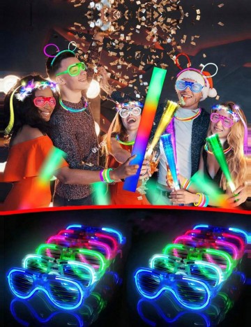 Set ochelari cu led Shein, mix culori