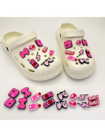 Set accesorii pentru crocs Shein, mix culori