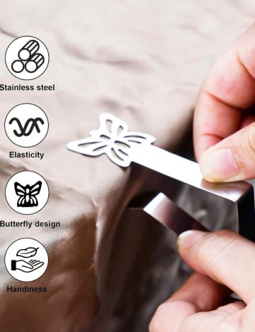 Set clești pentru fața de masă Shein, argintiu