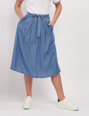 Fustă midi Lee Cooper, albastru