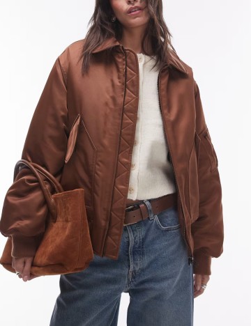 Geacă Topshop, maro