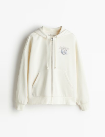 Hanorac Cu Fermoar H&M, crem