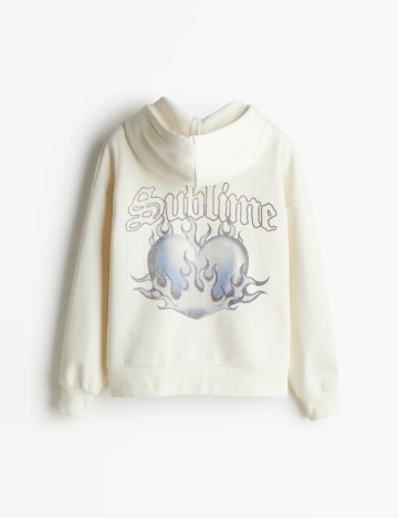 Hanorac Cu Fermoar H&M, crem