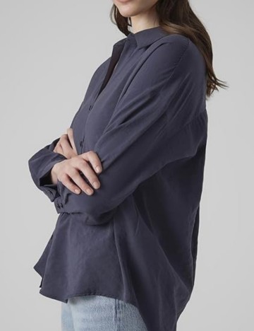 Cămașă Vero Moda, albastru