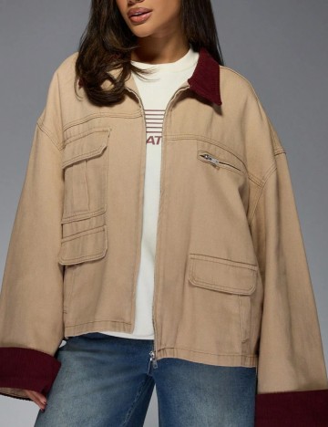 Jachetă Shein Missguided, maro