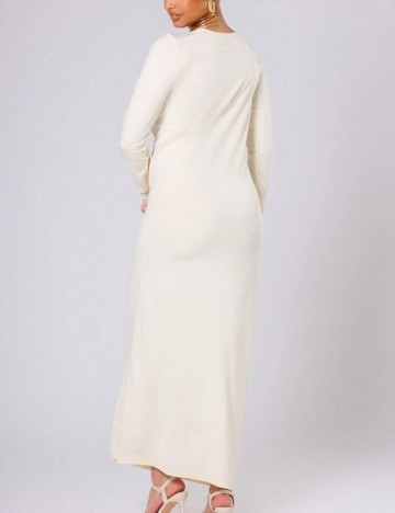 Rochie maxi Shein Curve+, crem