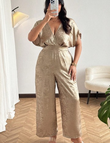 Salopetă lungă Shein Curve+, auriu