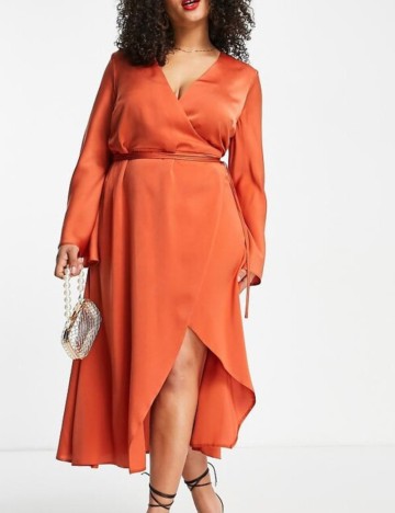 Rochie midi ASOS, portocaliu