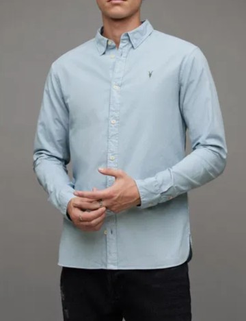 Cămașă Allsaints, albastru