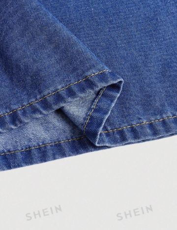 Salopetă lungă Shein Curve+, albastru