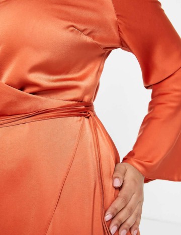 Rochie midi ASOS, cărămiziu