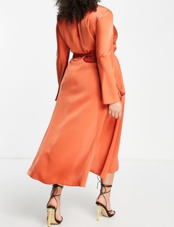 Rochie midi ASOS, cărămiziu