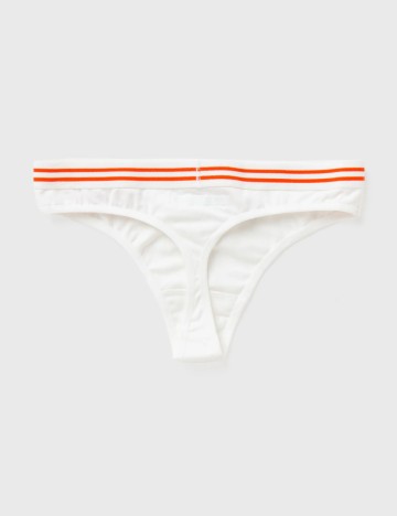 Chiloți Tanga les girls les boys, alb