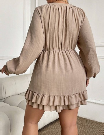 Rochie tip salopetă Shein Curve+, bej