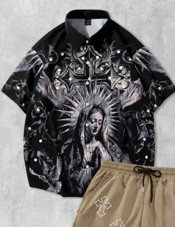 Cămașă cu mânecă scurtă Shein, mix culori