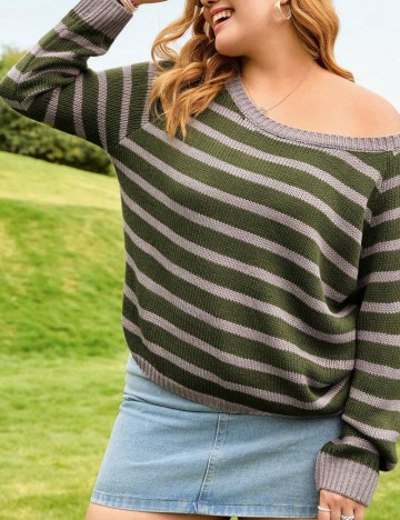 Pulover Shein Curve+, mix culori