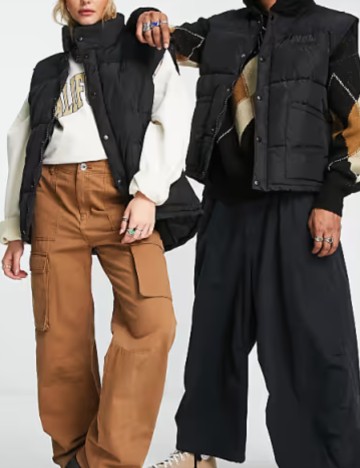 Vestă Reclaimed vintage, negru