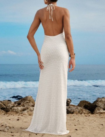 Rochie maxi Shein, crem