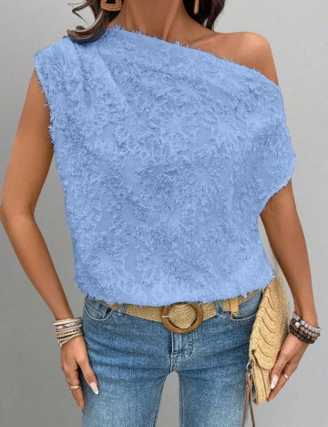 Cămașă cu mânecă scurtă Shein, albastru