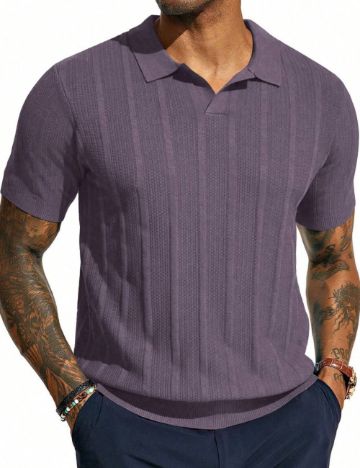 Tricou polo Shein, mov