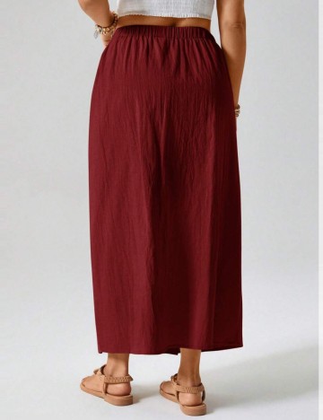 Fustă maxi Shein Curve+, vișiniu