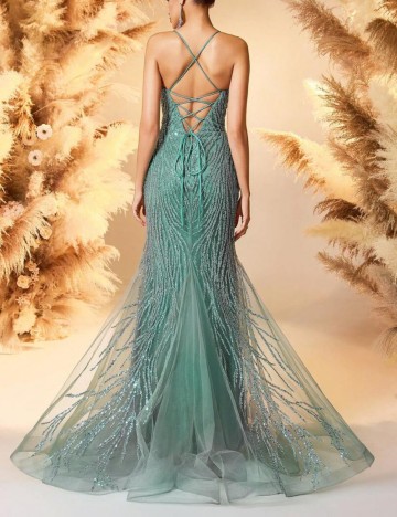 Rochie de ocazie Shein, verde