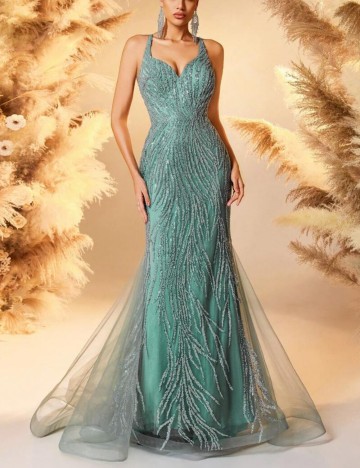 Rochie de ocazie Shein, verde