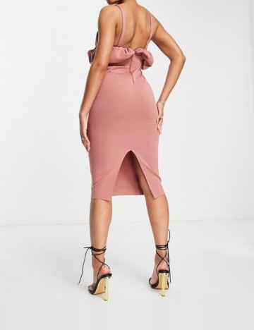 Rochie midi ASOS, cărămiziu