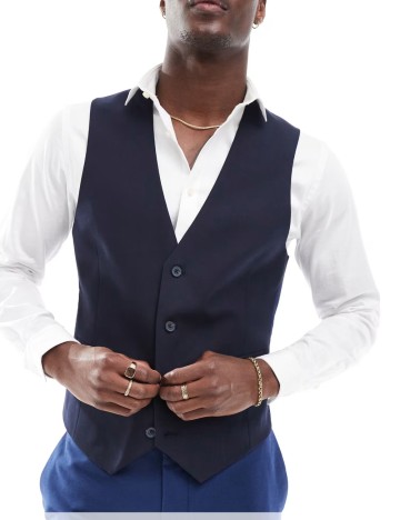 Vestă ASOS, bleumarin