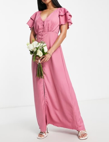 Rochie maxi Little Mistress, roz