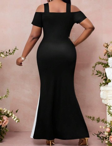 Rochie maxi Shein Curve+, mix culori