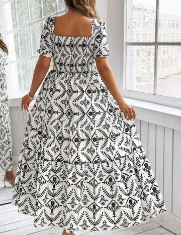 Rochie maxi Shein Curve+, mix culori