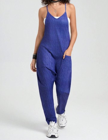 Salopetă lungă Shein, albastru